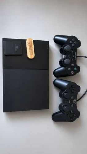 PlayStation 2 Slim Completo com Controles e Acessórios