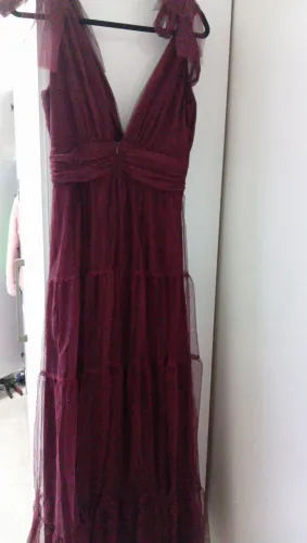 Vestido marsala de festa