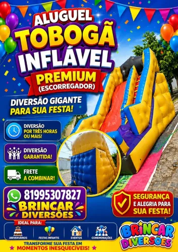 Aluguel de tobogã inflável, 