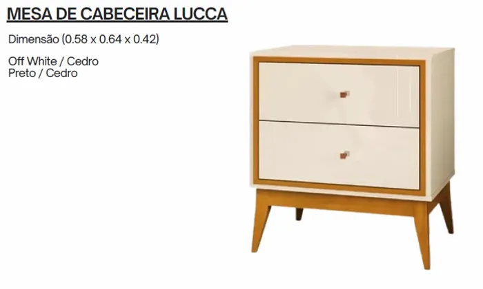 Mesa De Cabeceira Lucca Nova