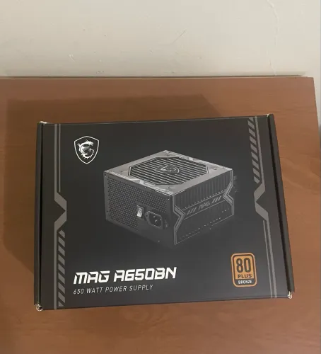 Fonte de alimentação msi mag a650bn de 650w, 80 plus bronze