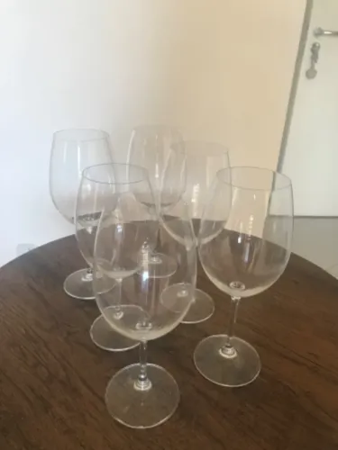 Taças de vinho de vidro