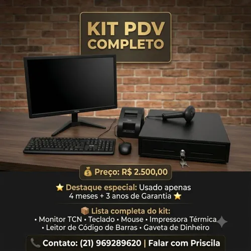 Kit PDV Completo computador para comércio C