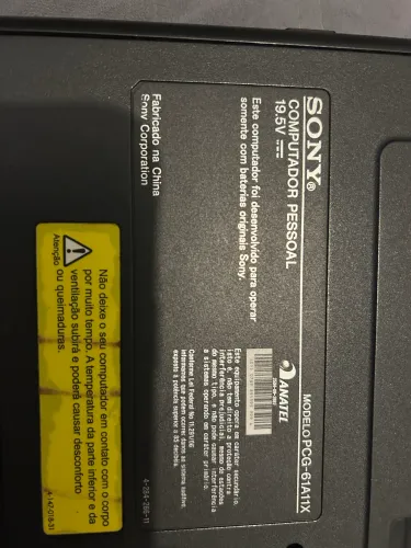 Notebook Sony Vaio retirada de peças