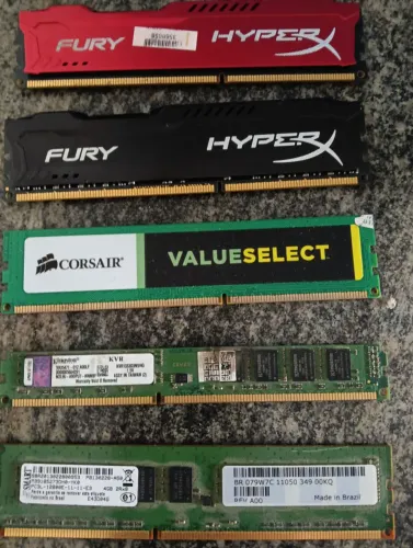 Memória Ram DDR 3, Hiperx, Corsair, Kingtons,Smart is
