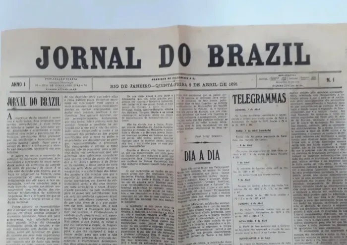Jornal do Brasil 1° Edição de 9 de Abril de 1891 Raríssimo