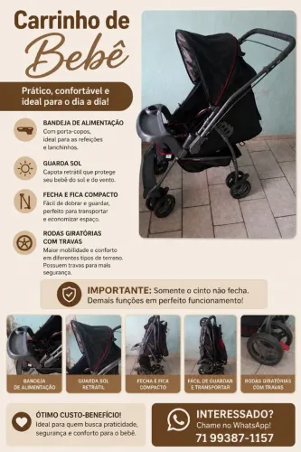 Carrinho de Bebê Galzerano