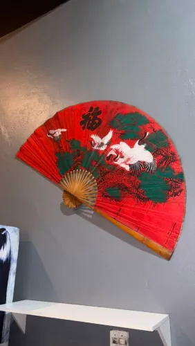 Leque japonês grande enfeite parede