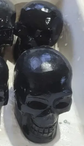 Crânio de obsidiana negra...
