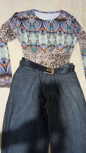 Calça Blusa e cinto Luz da Lua
