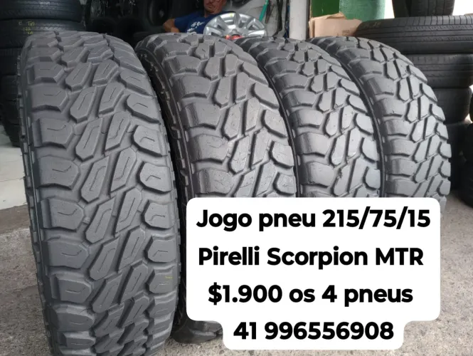 Pneus 215/75/15 Pirelli Scorpion MTR. Jg $1.900 os 4 pneu 