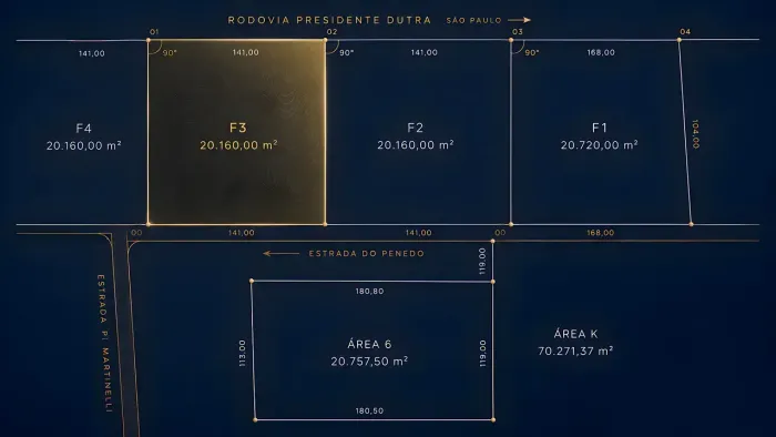 Área com 20.160m² em Penedo - GRANJA PENEDO - ITATIAIA - RJ