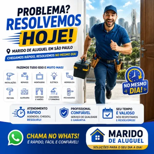 ? MARIDO DE ALUGUEL EM SÃO PAULO - RESOLVEMOS SEU PROBLEMA HOJE!