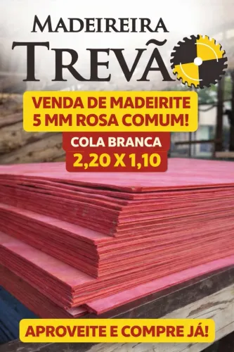 Madeirite 5 mm rosa comum cola branca Gessica Teodoro v *