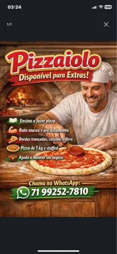 Ensino a fazer pizza