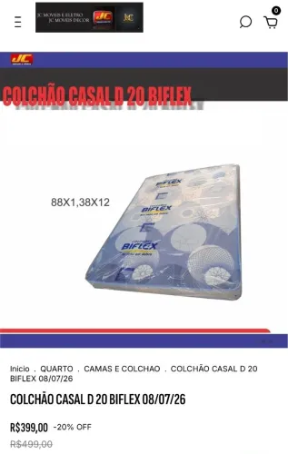 COLCHÃO CASAL D20