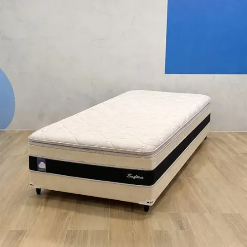 Cama Unibox SOLTEIRO Safira Espuma com PilowTop - Entrega grátis para Fortaleza