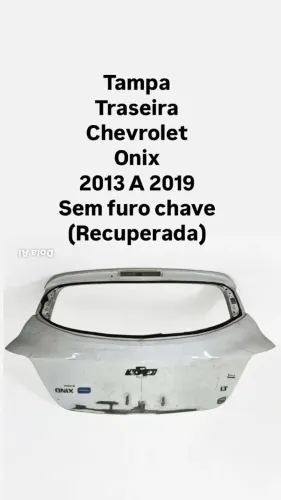 Tampa Traseira Chevrolet Onix 2013 2014 2015 2016 2017 2018 2019 sem Furo Chave Recuperada