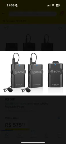 Microfone lapela sem fio