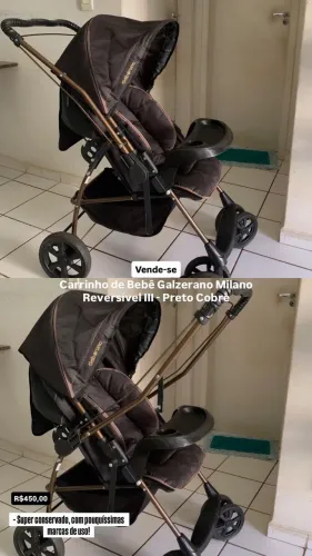 Carrinho de bebê Galzerano Reversível