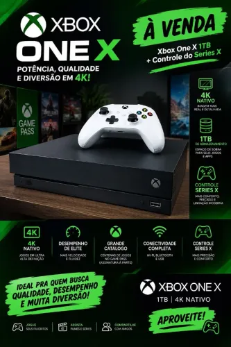Xbox one x 4k nativo 1tb