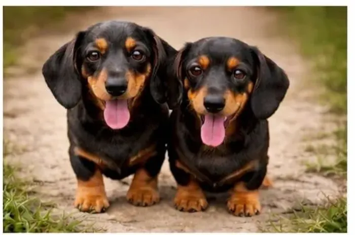 Basset teckel calmo e fofo para familia 