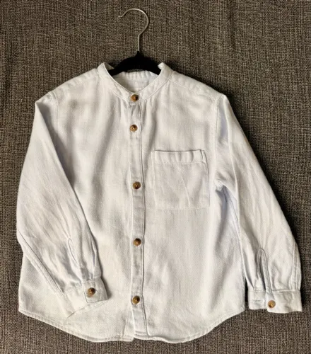 Camisa Zara infantil azul bebê