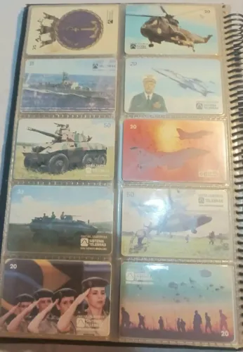 Lote Raro 40 Cartões Telefônicos - Militaria, Bondes, Locomotivas e Fauna