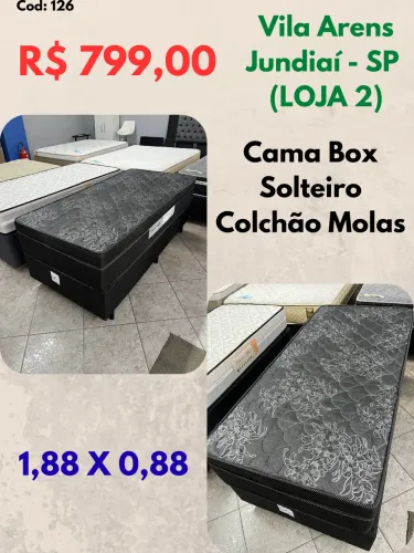 Cama Box Solteiro Molas