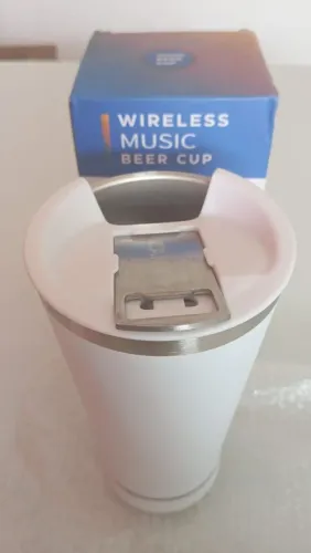  Copo Térmico com Caixa de Som Bluetooth