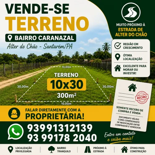 Vende-se Terreno em Alter do chão 
