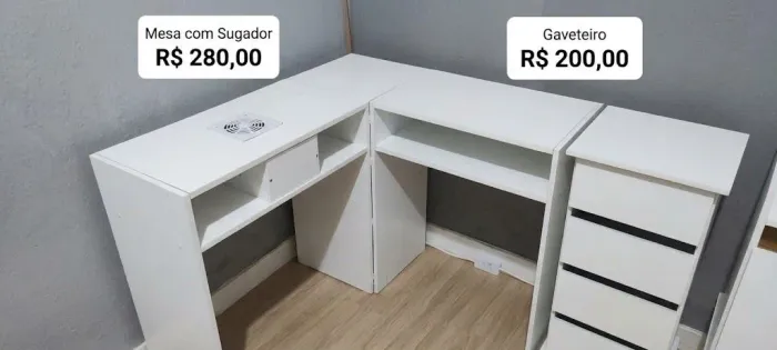 Mesa de manicure com sugador