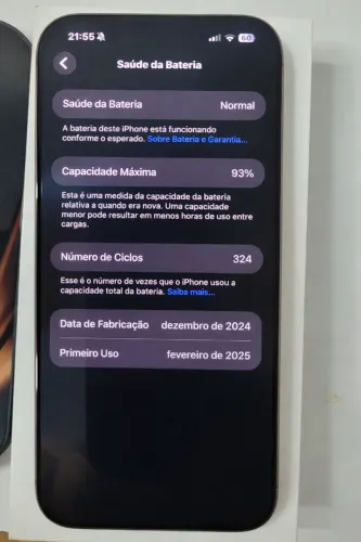 iphone 16 pro max desert 256 gb + caixa e capas