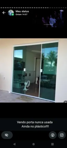 Porta blindex verde nova