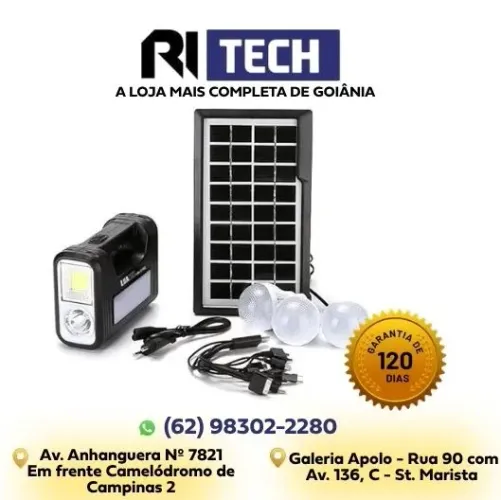 Kit Sistema de Luz Solar Luatek LK-3101 LED Portátil Recarregável