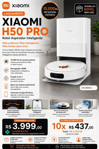 Aspirador Xiaomi Robo H50 Pro 220v