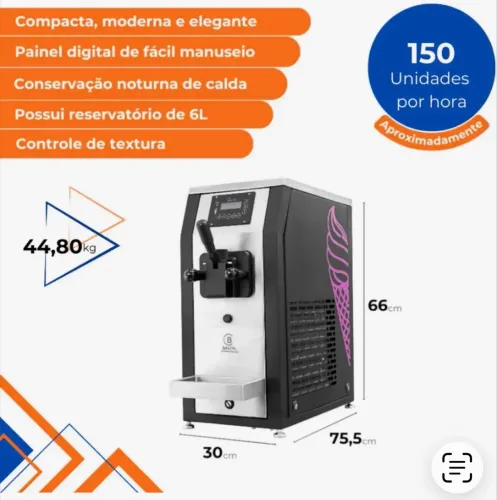Máquina de sorvete e Açaí