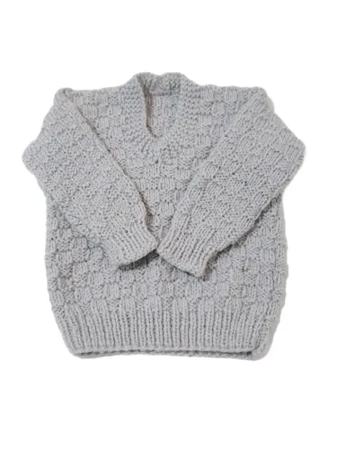 Blusa de lã para criança 1 ano (feito manualmente em tricô)