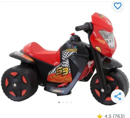 moto elétrica infantil ban 2 marchas 6V - bandeirante 