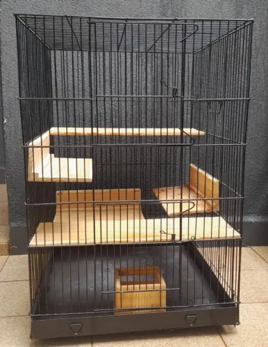 Gaiola Grande Premium para Chinchila, Twister e Roedores - Base em Inox + Acessórios