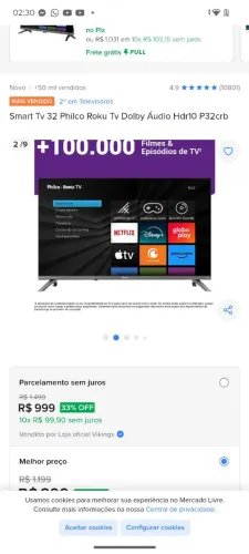 Smart tv barata só não tem a caixa. Mas de resto funcioando. Faço trocas e mais barato.