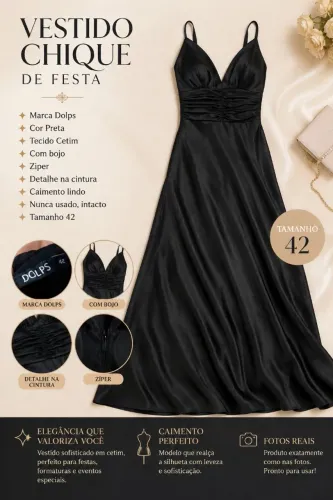 VESTIDO PRETO FESTA