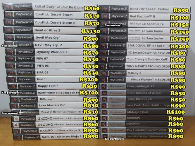 Jogos Originais PS2 Europeus