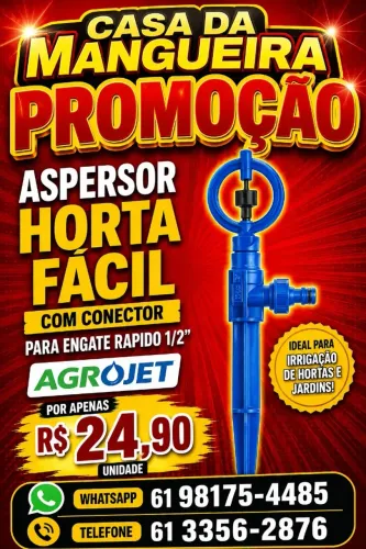 ASPERSOR HORTA FACIL C/CONECTOR P/ENGATE RAPIDO 1/2