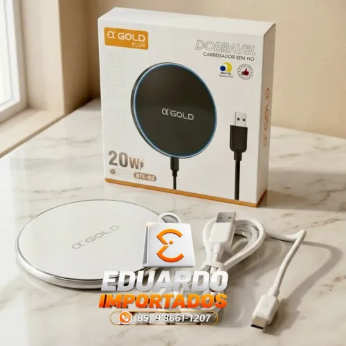 Carregador por Indução sem fio 20w, MagSafe Turbo para Celular