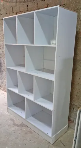 Armário Colmeia 100% Mdf Organizador Estante Prateleira - Branco - Semi Nova