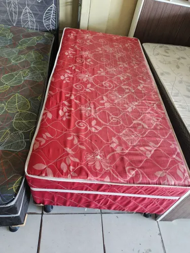 Cama box solteiro 8cm de espuma