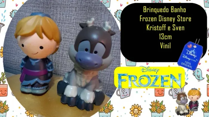 Brinquedo Banho  Frozen Disney Store Kristoff e Sven