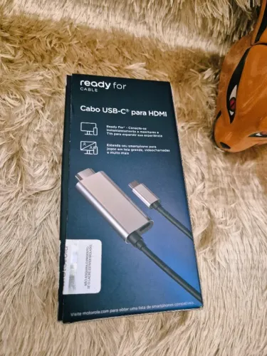 cabo original Motorola Ready For (USB-C para HDMI) Novo