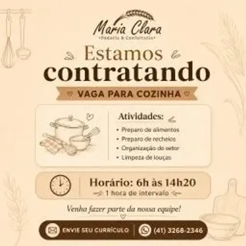 VAGA PARA COZINHA